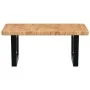 Estante de lavabo de pared de acero y madera maciza de roble de , Tocadores de baño - Ref: Foro24-3302395, Precio: 92,35 €, D...