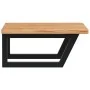 Estante de lavabo de pared de acero y madera maciza de roble de , Tocadores de baño - Ref: Foro24-3302395, Precio: 92,35 €, D...