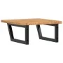 Estante de lavabo de pared de acero y madera maciza de roble de , Tocadores de baño - Ref: Foro24-3302395, Precio: 92,35 €, D...