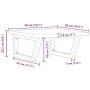 Estante de lavabo de pared de acero y madera maciza de roble de , Tocadores de baño - Ref: Foro24-3302395, Precio: 92,35 €, D...