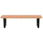 Estante de lavabo de pared de acero y madera maciza de haya de , Tocadores de baño - Ref: Foro24-3302451, Precio: 98,45 €, De...