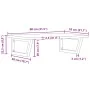 Estante de lavabo de pared de acero y madera maciza de haya de , Tocadores de baño - Ref: Foro24-3302451, Precio: 98,45 €, De...