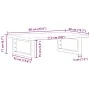 Estante de lavabo de pared de acero y madera maciza de roble de , Tocadores de baño - Ref: Foro24-3302540, Precio: 60,15 €, D...
