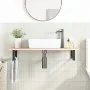 Estante de lavabo de pared de acero y madera maciza de roble by , bathroom vanities - Ref: Foro24-3302549, Price: 81,80 €, Di...