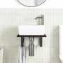 Estante de lavabo de pared de acero y madera maciza de roble von , Badezimmerwaschtische - Ref: Foro24-3302575, Preis: 60,80 ...