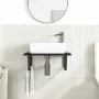 Estante de lavabo de pared de acero y madera maciza de roble von , Badezimmerwaschtische - Ref: Foro24-3302619, Preis: 84,20 ...