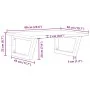 Estante de lavabo de pared de acero y madera maciza de roble von , Badezimmerwaschtische - Ref: Foro24-3302619, Preis: 84,20 ...