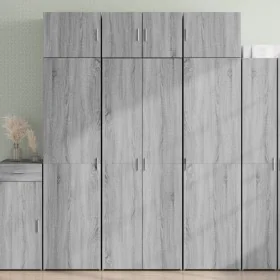 Aparador alto madera de ingeniería gris Sonoma 70x42,5x185 cm by , Sideboards - Ref: Foro24-3281425, Price: 179,24 €, Discoun...