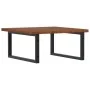 Estante de lavabo de pared de acero y madera maciza de roble de , Tocadores de baño - Ref: Foro24-3302485, Precio: 103,70 €, ...