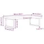 Estante de lavabo de pared de acero y madera maciza de haya de , Tocadores de baño - Ref: Foro24-3302521, Precio: 174,40 €, D...
