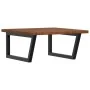 Estante de lavabo de pared de acero y madera maciza de roble von , Badezimmerwaschtische - Ref: Foro24-3302487, Preis: 105,45...