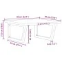 Estante de lavabo de pared de acero y madera maciza de roble von , Badezimmerwaschtische - Ref: Foro24-3302487, Preis: 105,45...
