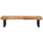 Estante de lavabo de pared acero y madera maciza de acacia von , Badezimmerwaschtische - Ref: Foro24-3302741, Preis: 93,15 €,...