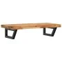 Estante de lavabo de pared acero y madera maciza de acacia de , Tocadores de baño - Ref: Foro24-3302743, Precio: 96,95 €, Des...