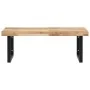 Estante de lavabo de pared acero y madera maciza de acacia von , Badezimmerwaschtische - Ref: Foro24-3302909, Preis: 154,54 €...