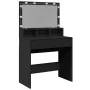 Tocador con luces LED negro 80x41x134,5 cm by , Bedroom Dressers - Ref: Foro24-848186, Price: 169,09 €, Discount: %