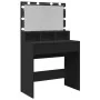 Tocador con luces LED negro 80x41x134,5 cm by , Bedroom Dressers - Ref: Foro24-848186, Price: 169,09 €, Discount: %
