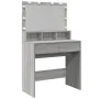 Tocador con luces LED color gris Sonoma 80x41x134,5 cm de , Tocadores para dormitorios - Ref: Foro24-848190, Precio: 137,32 €...