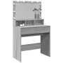 Tocador con luces LED color gris Sonoma 80x41x134,5 cm de , Tocadores para dormitorios - Ref: Foro24-848190, Precio: 137,32 €...