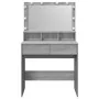Tocador con luces LED color gris Sonoma 80x41x134,5 cm de , Tocadores para dormitorios - Ref: Foro24-848190, Precio: 137,32 €...