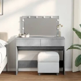 Tocador con luces LED gris hormigón 100x40x120 cm by , Bedroom Dressers - Ref: Foro24-848209, Price: 145,36 €, Discount: %