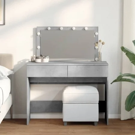 Tocador con luces LED gris hormigón 100x40x120 cm by , Bedroom Dressers - Ref: Foro24-848209, Price: 145,36 €, Discount: %