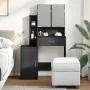 Tocador con mueble negro 80x35x132 cm de , Tocadores para dormitorios - Ref: Foro24-848235, Precio: 136,23 €, Descuento: %