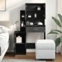 Tocador con mueble negro 80x35x132 cm de , Tocadores para dormitorios - Ref: Foro24-848235, Precio: 136,23 €, Descuento: %