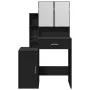 Tocador con mueble negro 80x35x132 cm de , Tocadores para dormitorios - Ref: Foro24-848235, Precio: 136,23 €, Descuento: %