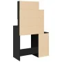 Tocador con mueble negro 80x35x132 cm de , Tocadores para dormitorios - Ref: Foro24-848235, Precio: 136,23 €, Descuento: %