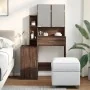 Tocador con mueble roble marrón 80x35x132 cm de , Tocadores para dormitorios - Ref: Foro24-848240, Precio: 135,59 €, Descuent...