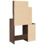 Tocador con mueble roble marrón 80x35x132 cm de , Tocadores para dormitorios - Ref: Foro24-848240, Precio: 135,59 €, Descuent...
