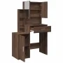 Tocador con mueble roble marrón 80x35x132 cm de , Tocadores para dormitorios - Ref: Foro24-848240, Precio: 135,59 €, Descuent...