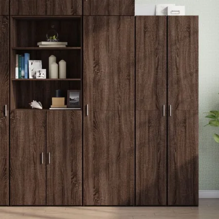 Aparador de madera de ingeniería marrón roble 50x42,5x185 cm by , Sideboards - Ref: Foro24-3281419, Price: 183,91 €, Discount: %