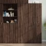 Aparador de madera de ingeniería marrón roble 50x42,5x185 cm by , Sideboards - Ref: Foro24-3281419, Price: 183,91 €, Discount: %