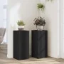 Soportes de plantas 2 uds madera ingeniería negro 30x30x70 cm de , Soportes para macetas - Ref: Foro24-852925, Precio: 77,27 ...