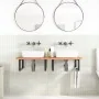 Estante de lavabo de pared de acero y madera maciza de haya von , Badezimmerwaschtische - Ref: Foro24-3302453, Preis: 145,07 ...