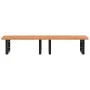 Estante de lavabo de pared de acero y madera maciza de haya von , Badezimmerwaschtische - Ref: Foro24-3302453, Preis: 145,07 ...