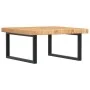 Estante de lavabo de pared de acero y madera maciza de roble de , Tocadores de baño - Ref: Foro24-3302493, Precio: 135,22 €, ...