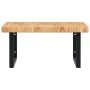 Estante de lavabo de pared de acero y madera maciza de roble de , Tocadores de baño - Ref: Foro24-3302493, Precio: 135,22 €, ...