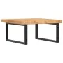 Estante de lavabo de pared de acero y madera maciza de roble de , Tocadores de baño - Ref: Foro24-3302493, Precio: 135,22 €, ...