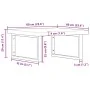 Estante de lavabo de pared de acero y madera maciza de roble de , Tocadores de baño - Ref: Foro24-3302493, Precio: 135,22 €, ...