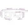 Estante de lavabo de pared de acero y madera maciza de roble de , Tocadores de baño - Ref: Foro24-3302554, Precio: 74,52 €, D...