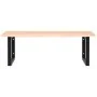 Estante de lavabo de pared de acero y madera maciza de roble by , bathroom vanities - Ref: Foro24-3302633, Price: 95,89 €, Di...