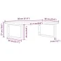 Estante de lavabo de pared de acero y madera maciza de roble by , bathroom vanities - Ref: Foro24-3302633, Price: 95,89 €, Di...