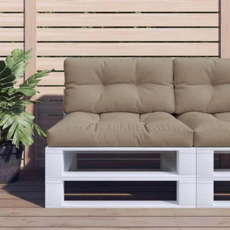 Cojín para sofá de palets de tela gris taupé 80x40x12 cm by , Cushions for chairs and sofas - Ref: Foro24-360609, Price: 24,1...