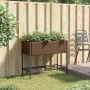 Jardinera con estante ratán sintético marrón de , Maceteros y jardineras - Ref: Foro24-366385, Precio: 76,59 €, Descuento: %