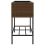 Jardinera con estante ratán sintético marrón de , Maceteros y jardineras - Ref: Foro24-366385, Precio: 76,59 €, Descuento: %