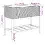 Jardinera con estante ratán sintético marrón de , Maceteros y jardineras - Ref: Foro24-366385, Precio: 76,59 €, Descuento: %