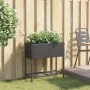 Jardinera con estante ratán sintético negro von , Töpfe und Pflanzgefäße - Ref: Foro24-366387, Preis: 64,19 €, Rabatt: %